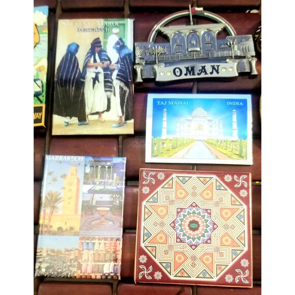 15 Vintage Refrigerator Souvenir Travel Magnets Middle East Africa & India - Picture 3 of 4